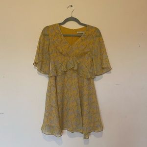Yellow floral dress